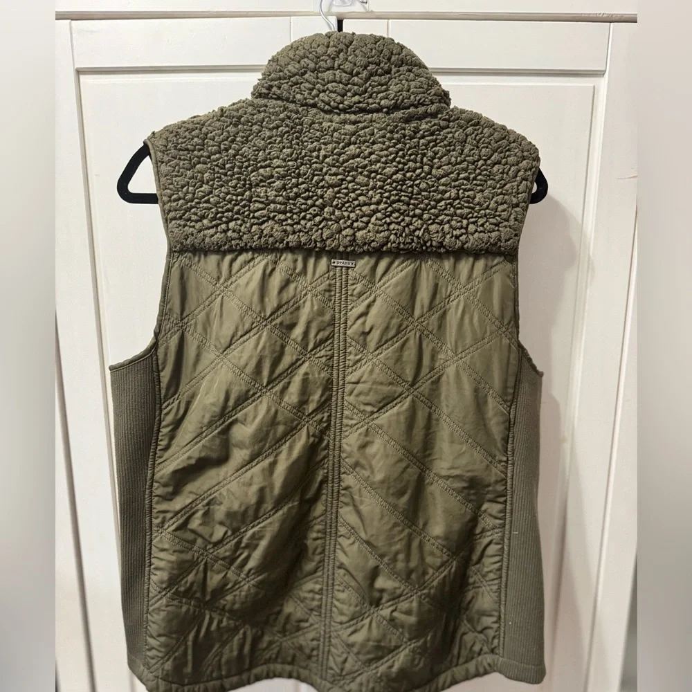 prAna Women's Esla Quilted Fleece Lined Vest in slate green XL - Picture 6 of 6